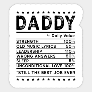 DADDY DAILY VALUE Retro Gift for Father’s day, Birthday, Thanksgiving, Christmas, New Year Sticker